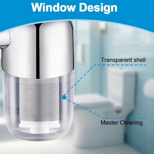 Washing Machine Water Filter, 40 Micron Reusable Brass Sediment Filter with Stainless Steel Washable Core & Transparent Housing for Household Water Appliances - Image 3