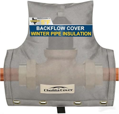 Backflow Preventer Cover 14W x 13H in Insulated Pouch, Gray by CholilaCover