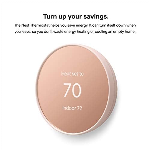 Google Nest Thermostat - Smart Thermostat for Home - Programmable Wifi Thermostat - Sand - Image 2