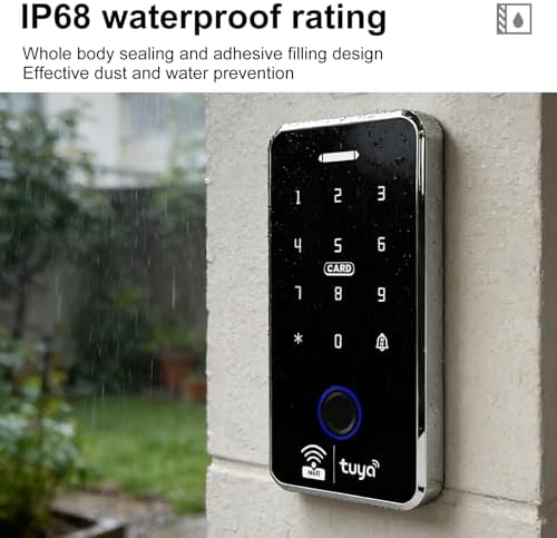 WiFi TUYA Security Access Control System Kit: Waterproof, Fingerprint, Password, RFID Keyboard Lock, 600lb Magnetic Lock + ZL Bracket, Smart Remote Door Opener, App WG26 Doorbell, Sensor Switch - Image 6