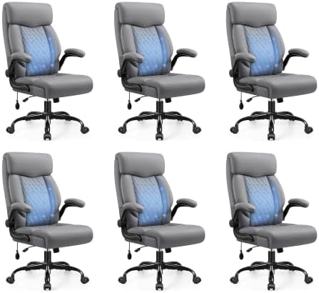 High Back Executive Office Chair with Inflatable Lumbar Support by Fidom