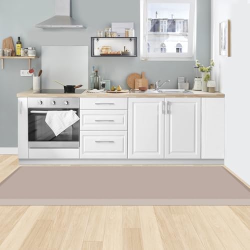 KitchenClouds Kitchen Mat Cushioned Anti Fatigue Rug 24"x70" Water Resistant, Non Slip, Standing and Comfort Desk/Floor Mats for House Sink Office (Khaki) - Image 7