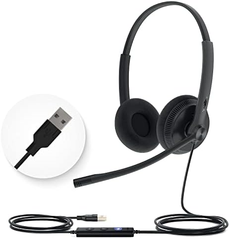 Yealink UH34 Lite Wired Headset,USB-A, Noise Canceling Mic,in-Line Controls by RedefineYourWorkplace