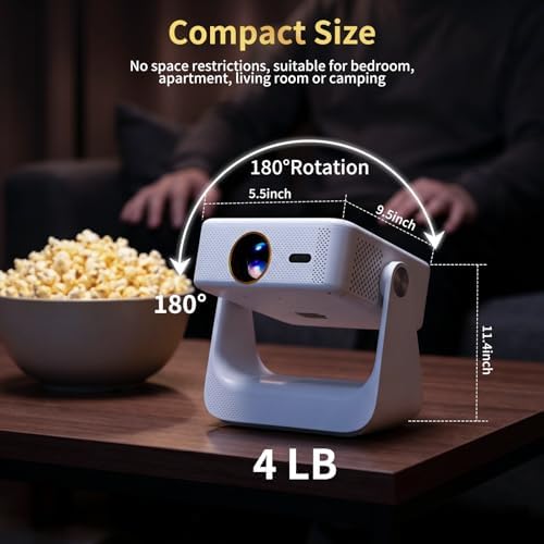 Projector with WiFi and Bluetooth，Home Theater Movie Room Video Projector - Image 7