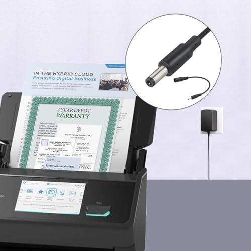 19V AC DC Adapter Charging Cord for ScanSnap iX2500 iX2400 Wireless or USB High-Speed Document Photo & Receipt Scanner PA03860-K991 PA03860-K992 PA03860-B005 PA03860-B105 DA-40B19 Power Supply Charger - Image 3