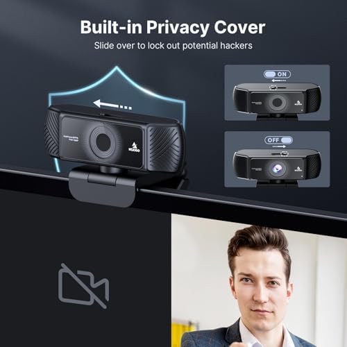 NexiGo 1080P 60FPS Webcam with Software Control and Microphone, AutoFocus, w/Privacy Cover, N680P Pro Computer Web Camera for Skype Zoom Teams, Mac PC Laptop Desktop - Image 6