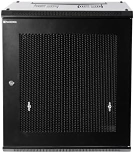 RackPath 12U Wall Mount Server Cabinet Network Rack Enclosure, Quiet Cooling Fan, Perforated Door, Black - Image 6