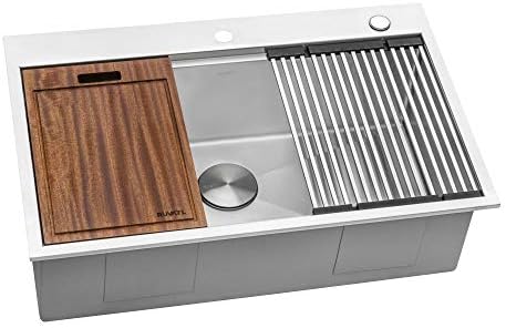 Ruvati 33x22-in 16-Gauge Workstation Topmount Kitchen Sink - RVH8003 by Unknown