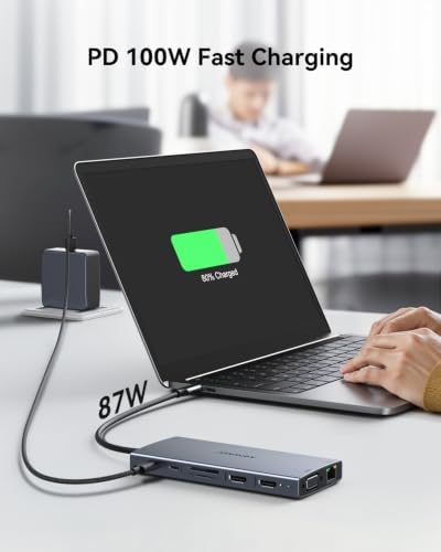 Docking Station Dual Monitor, 15 in 1 Triple Display Multiport Adapter Hub - Image 6