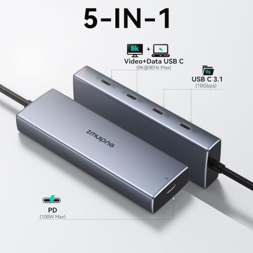 Docking Station Dual Monitor Adapter with USB C Hub Video 8K USB C Port 10G - Image 2