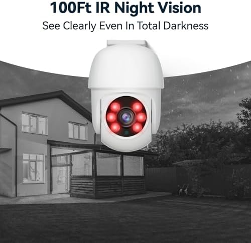 Wired Security Camera System Outdoor, 4pcs Pan/Tilt Camera,500GB HDD - Image 6