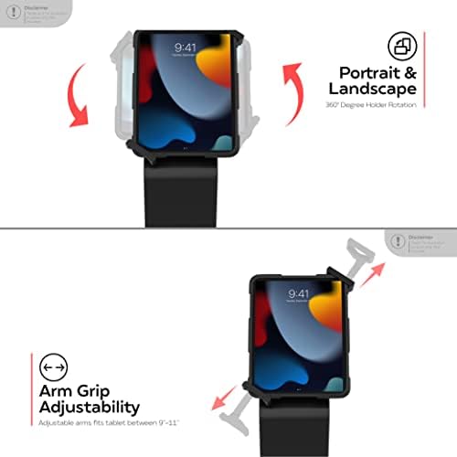 CTA Digital Locking Floor Stand Premium Support Base Kiosk Lock & Key Security - iPad Air 11" M2 (2024) - Pro 11" M4 (2024) - Air 13" M2 (2024) - Pro 13" M4 (2024) & More - Black (PAD-PARAFU) - Image 3