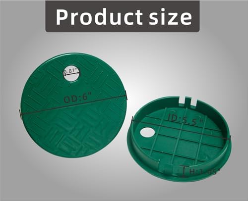 4 PCS Valve Box Cover Lid ID 5.5" OD 6" for Sprinkler Irrigation System, Only Compatation with ID 5.5" Sprinkler System Covers Outdoors (5.5 inch) - Image 2