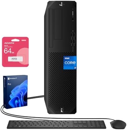 HP Z2 G9 SFF Business Workstation Desktop, Intel 20-Core i7-14700K (up to 5.6 GHz), 64GB DDR5, 2TB SSD, DP, Type-C, Wi-Fi, Wired KB & Mouse, Windows 11 Pro, High-Performance Small Form Factor PC by Unknown