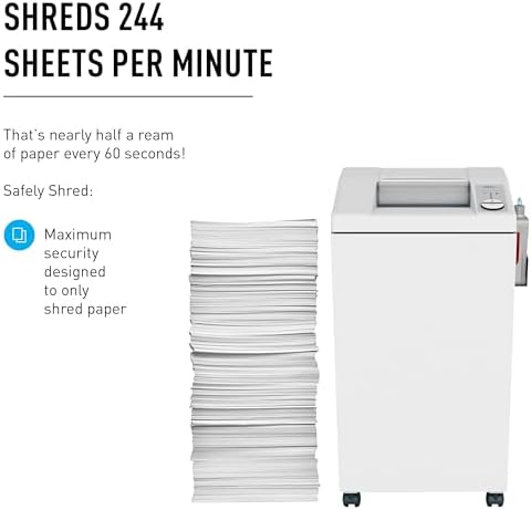 ideal. 2604 High Security Super Micro-Cut Centralized Office Paper Shredder with Automatic Oiler, Continuous Operation , 6–8 Sheet Feed Capacity, 26 Gallon Bin, 1 Horsepower Motor, P-7 Security Level - Image 5