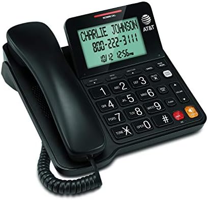 AT&T CL2940 Corded Phone with Speakerphone, Extra-Large Buttons and Tilt Display, Caller ID/Call Waiting, Audio Assist Volume Boost, Black (Pack of 4) - Image 5