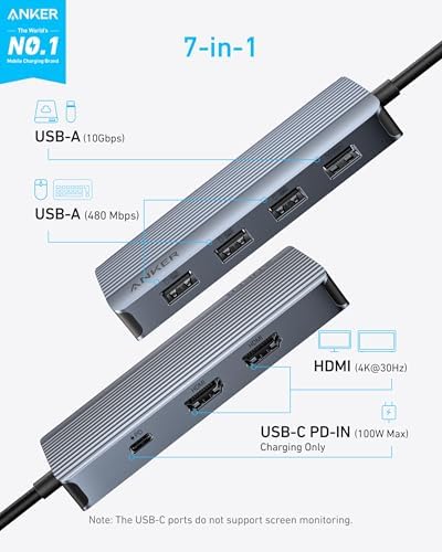 Anker 7-in-1 USB-C Hub, Dual Monitor USB C Docking Station - Image 2