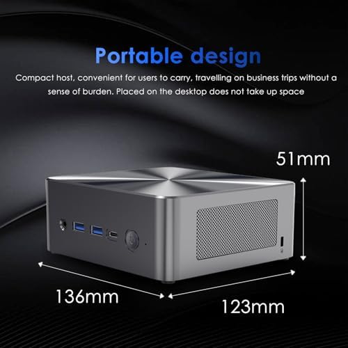 BREN7A Mini PC, i5-12450H 8C/12T Up to 4.4GHz,16GB RAM 512GB SSD,Triple 4K Display,2.5G Ethernet WiFi 6 BT 5.2, for Remote Work/Business/Office/Home Server,Light NAS... - Image 3
