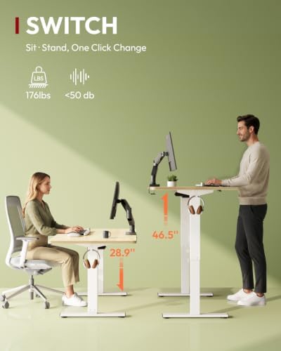 SANODESK 1'' Thick One-Piece 48 x 30'' Height Adjustable Standing Desk - Image 2