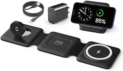 Fold Magnetic Wireless Charger for iPhone: Compact Charging Pad Fit Travel by WirelessCharger