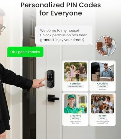 DESLOC B200 Fingerprint Smart Door Lock, Keyless Entry Deadbolt - Image 5