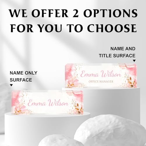 Custom Name Plate for Desk, Acrylic Desk Name Plate Personalized, Employee Appreciation Gifts, Office Desk Accessories for Women Men Teacher Nurse, Coworker Gifts for Manager Assistant (Blush) - Image 5