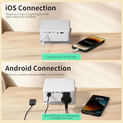 Yoton Y3 Mini Projector, Ultra-Compact 317g, 360° Stand, Auto Keystone - Image 2