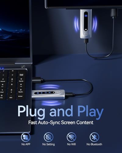 Wireless HDMI Transmitter and Receiver 400FT/120M, 4K Decode 1080P@60Hz Ultra HD Video Output, LED Display, Plug&Play 5G+2.4G for Audio to Monitor from PC/Projector/TV Box (Silver) - Image 4
