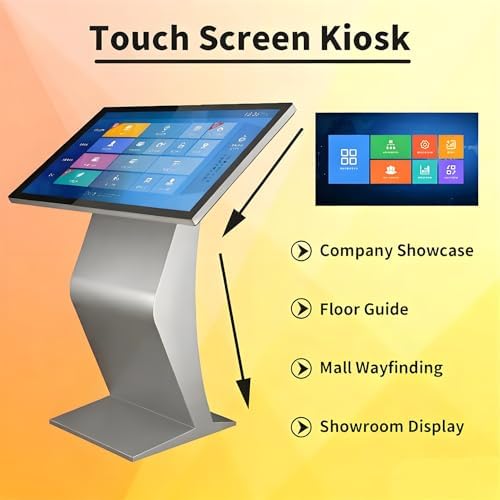 Self Service Kiosk, 21.5" /32" Interactive Kiosk 1080P HD IPS Touch Screen Display, Weatherproof Floor Standing Digital Signage for Outdoor/Indoor Black-32 - Image 4