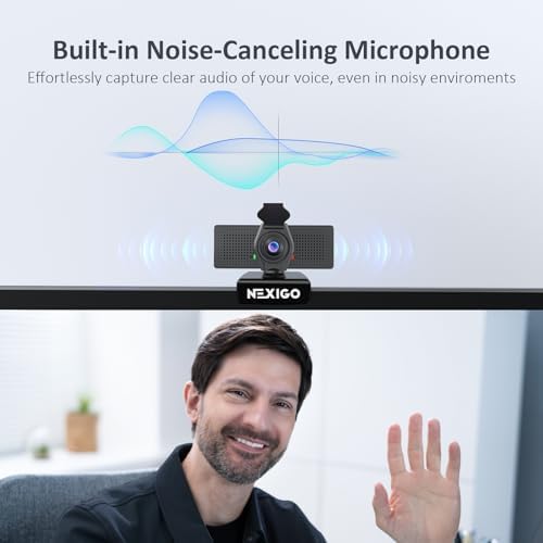 NexiGo N60 Pro (Gen 2) 1080P Webcam with Distortion-Free Lens, USB A to Type-C Data Cable, Noise Reduction Mic & Privacy Cover, for Zoom/Skype/Teams/Webex, Laptop MAC PC Desktop - Image 6