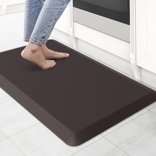KitchenClouds Kitchen Mat Cushioned Anti Fatigue Kitchen Rug Non Slip Standing Mat Comfort Floor Mats for Sink Office (17.3"x60"- 0.8inch) by KitchenClouds