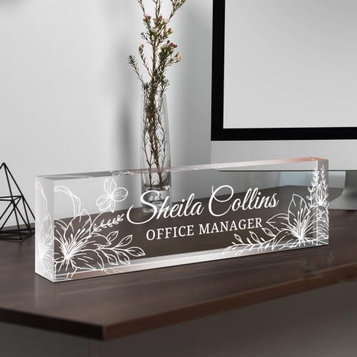 Custom Engraved Name Plate for Desk, Acrylic Desk Name Plate Personalized - Image 5