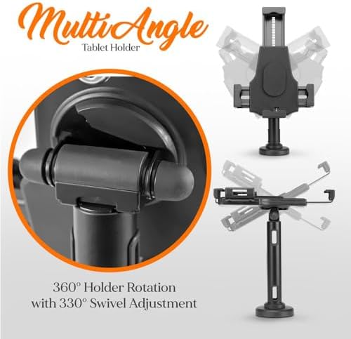 Pyle PSPADLK8 Anti-Theft Tablet Security Stand Kiosk - Table Mount Desktop Tablet Case Holder with Lock, Adjustable Clamp Arm, Internal Cable Routing, for iPad, Kindle, Samsung, Android Tablets - Image 3