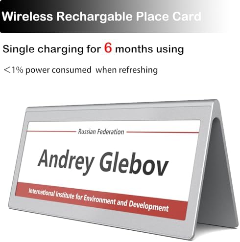 Editable Table Name Tent Digital Blank Place Name Card with Dual 10.85" ePaper Screen, Single Charge for Half A Year, 1pc (APP Support Android, iOS)(10.85 inch) - Image 5