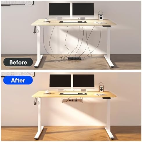 FLEXISPOT EN2 40"x24" Standing Desk with Power Strip Bundle, Maple - Image 5