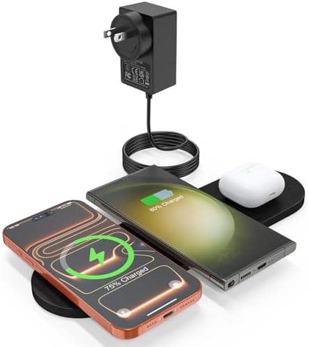 ZealSound 3-in-1 Wireless Charging Pad for iPhone 17/16/15 & Samsung Galaxy by zealsound