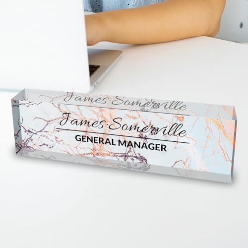 Desk Name Plate Personalized, Custom Name Plate for Desk, Acrylic Desktop Accessories, Office Gift & Decor for Women Men, Teacher Nurse Boss Employee Appreciation Gifts - Image 5