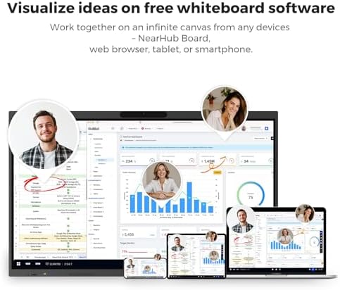 NearHub S Max 55 Interactive Whiteboard Windows 11 Pro,4K Camera & 8-Mic - Image 5