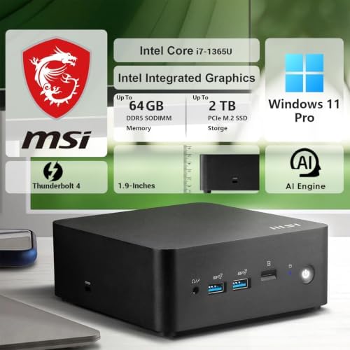 msi Cubi NUC Business MFF Desktop, Intel Core i7-1365U, 32GB DDR5+1TB SSD - Image 2