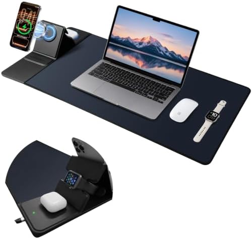3-in-1 Wireless Charging Mouse Pad & Adjustable Phone Stand by Unknown