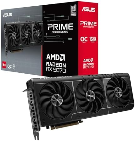 ASUS Prime Radeon RX 9070 16GB GDDR6 OC Edition Gaming Graphics Card by Unknown