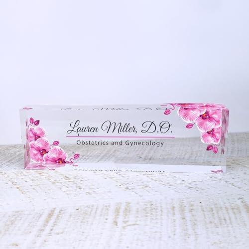 Personalized Desk Name Plate for Women, Custom Acrylic Name Plaque - Image 3