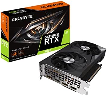GIGABYTE GeForce RTX 3060 WINDFORCE OC 12G Graphics Card, 2X WINDFORCE Fans, 12GB 192-bit GDDR6, GV-N3060WF2OC-12GD Video Card by Unknown