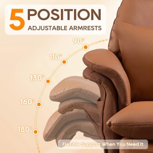 Big and Tall Criss Cross Legged Office Chair with Flip Armrests - Image 4