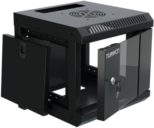 10 inch Mini Network Rack Cabinet - 4U Vented w/ 9 in Depth - Tupavco TP434 by TupavcoLLC