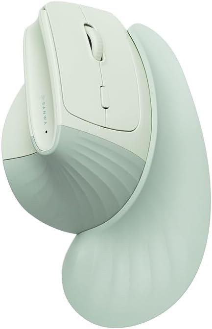 SANWA Wireless Ergonomic Mouse for Large Hands with Wrist Rest, Green by SANWA