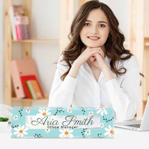 Custom Name Plate for Desk, Acrylic Desk Name Plate Personalized, Employee Appreciation Gifts, Office Desk Accessories for Woman Teacher Nurse, Coworker Gifts for Manager Assistant - Image 2
