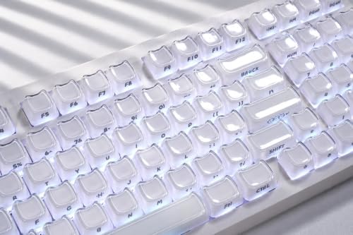 ZORNHER ZH980 Wireless Mechanical Keyboard,95% White Creamy Keyboard with Number Pad,Full Size Gaming Keyboard,Cute Jelly Glossy Cat-Ear Keycaps,Girly Aesthetics Kitty Keyboard,Creamy Switches - Image 6
