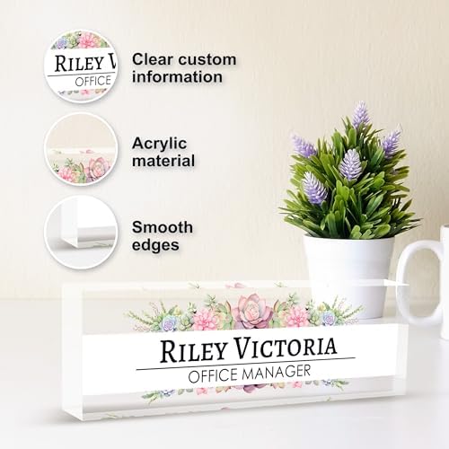 Personalized Acrylic Custom Name Plates for Office Desks - Image 4