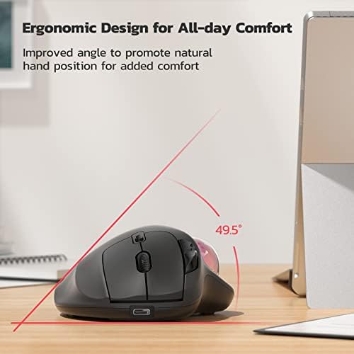 Nulea M501 Wireless Trackball Mouse Ergonomic Thumb Control, 4 DPI Levels - Image 5
